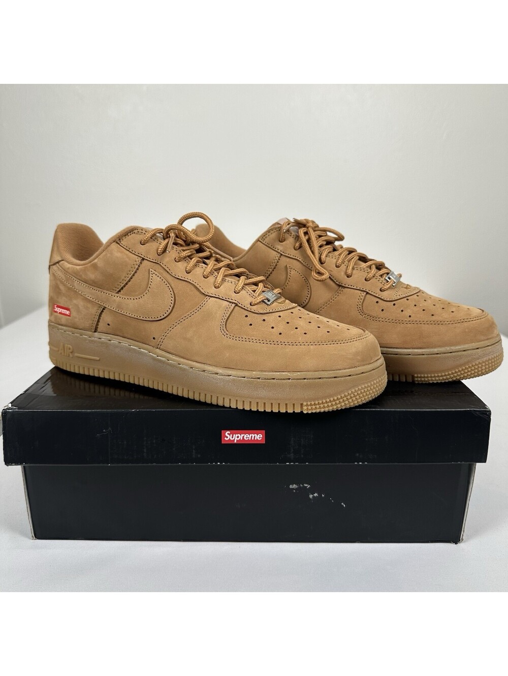 Size 11.5 - Nike Air Force 1 Low SP x Supreme Wheat 2021 - DN1555-200